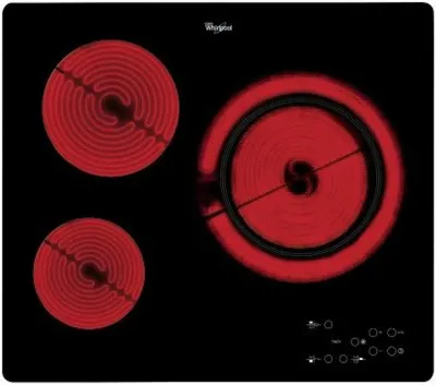 Whirlpool AKT 807/BF hobs Negro Integrado Cerámico 3 zona(s)