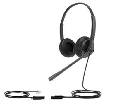 Yealink YHS34 Lite Dual Auriculares Alámbrico Diadema Oficina Centro de Llamadas Negro