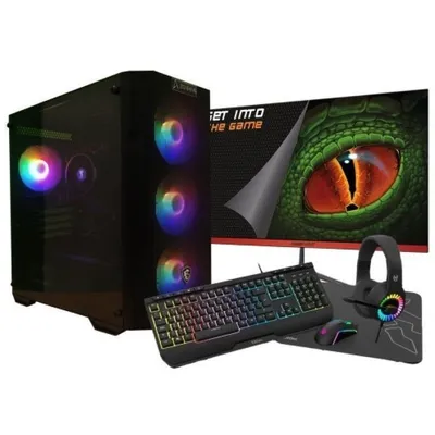 Zone Evil PC AMD Ryzen 5 4650G 32GB 2TB SSD+24" FHD Monitor